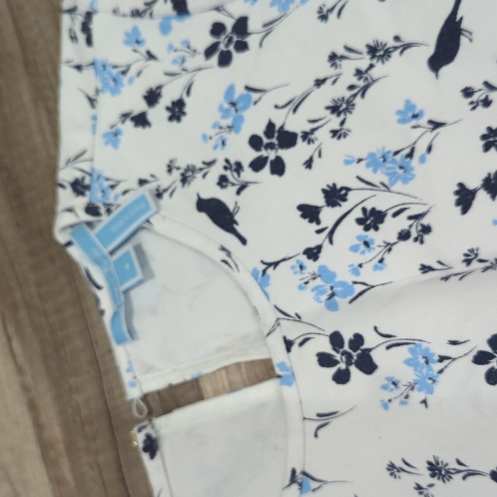 Draper James printed denim popover size 4 - Picture 5 of 5